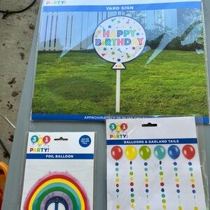 Birthday Yard Sign and Balloon Set - Multicolor